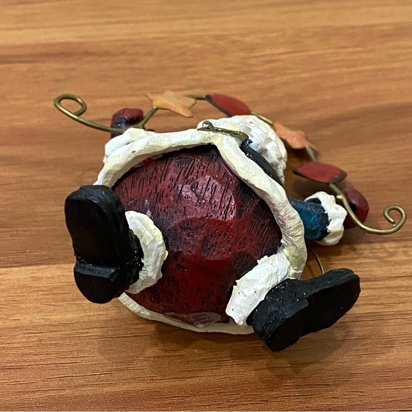 Vintage Whimsical Santa Hearts & Stars Christmas Tree Ornament - Picture 8 of 10